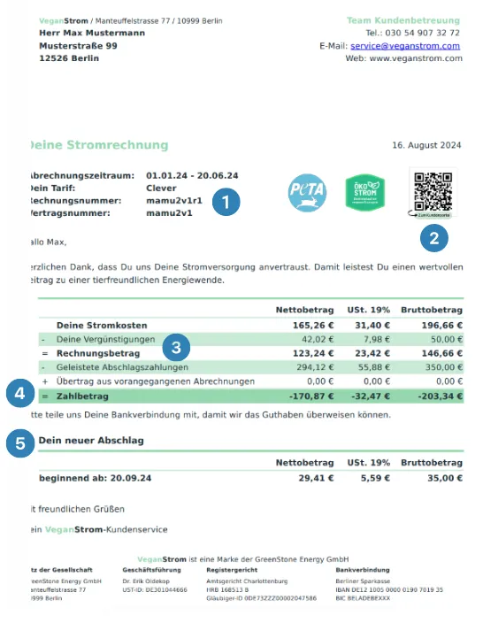 Hier ist Deine Stromrechnung einfach erklärt.